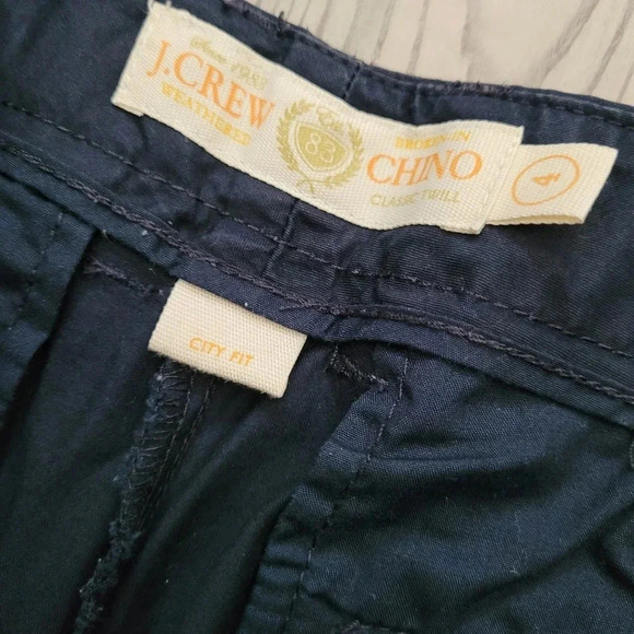 J CREW Womens City Fit Chino Shorts Size 4 Blue 100% Cotton Classic Twill - Picture 3 of 9